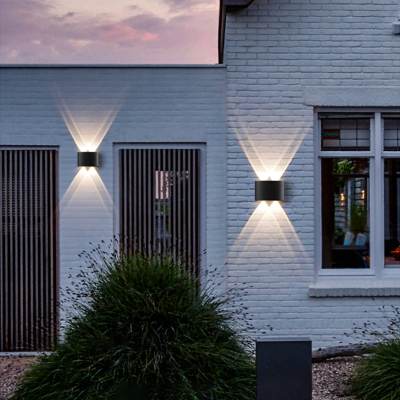 Metal Wall Sconce Lighting Black/White Wall Mounted Lights for Outdoor