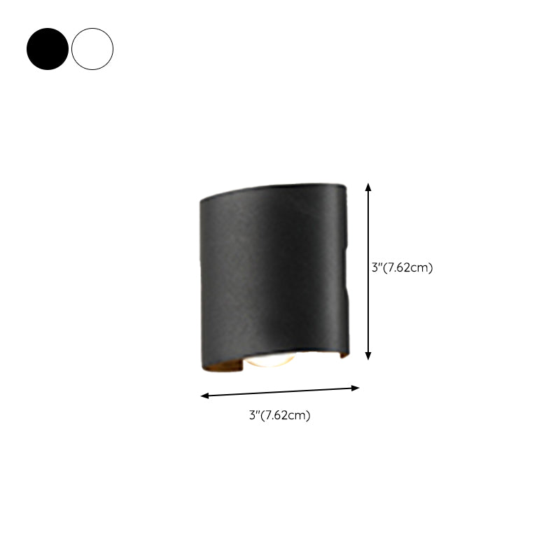 Metal Wall Sconce Lighting Black/White Wall Mounted Lights for Outdoor