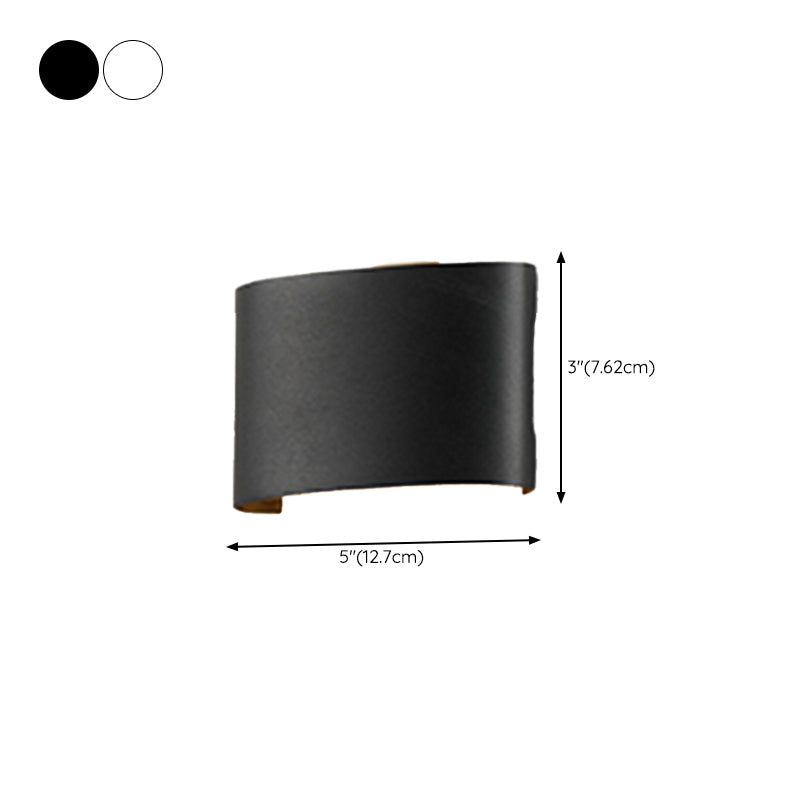 Metal Wall Sconce Lighting Black/White Wall Mounted Lights for Outdoor