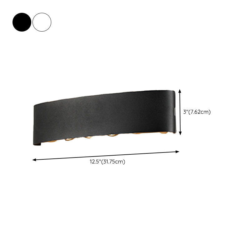 Metal Wall Sconce Lighting Black/White Wall Mounted Lights for Outdoor