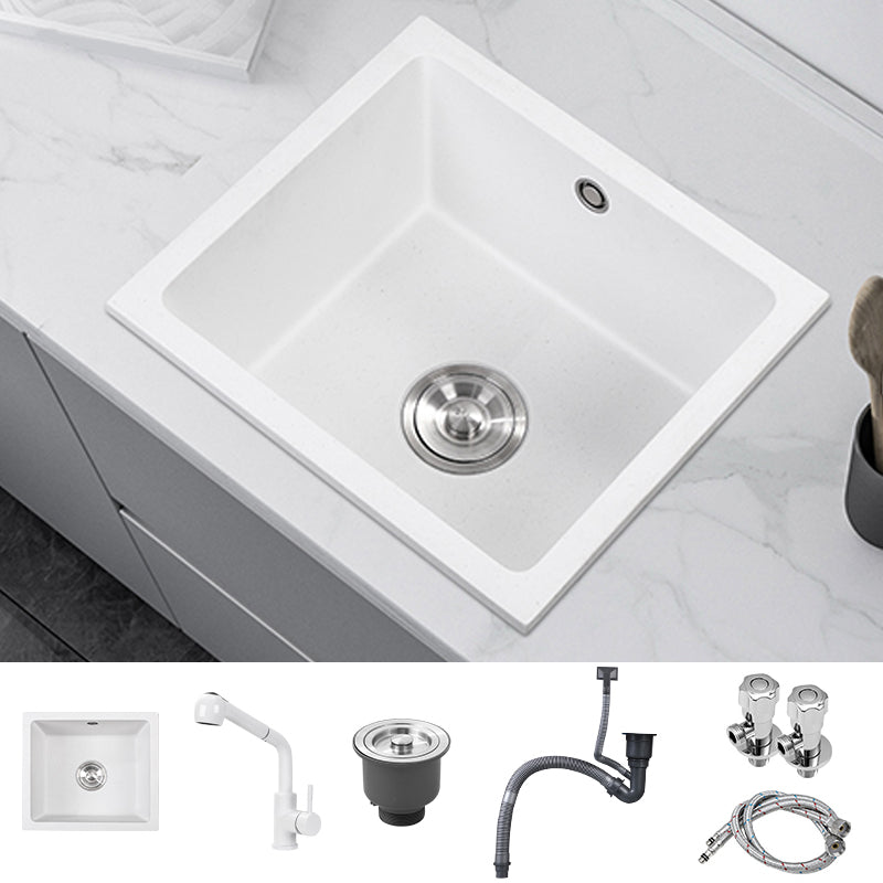 Quartz Kitchen Sink Contemporary Rectangular Shape Kitchen Sink with 1-Bowl