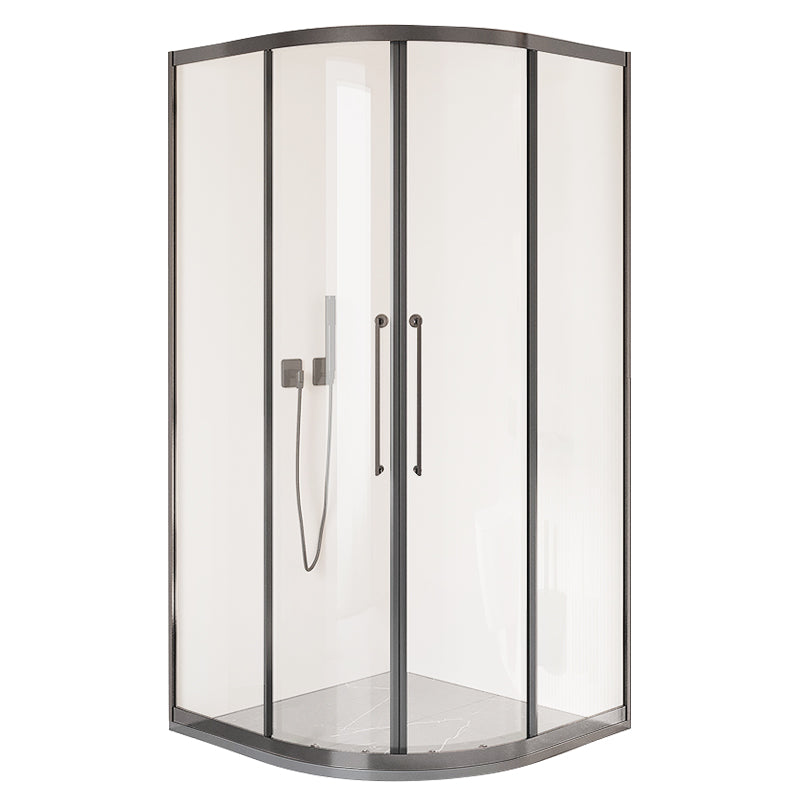 Round Shower Enclosure Double Sliding Door Tempered Glass Shower Room