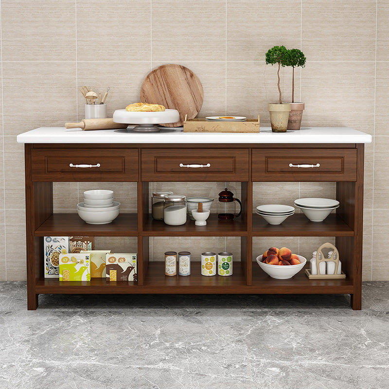 Modern Simple Home Dining Kitchen Island Table Rectangular Prep Table