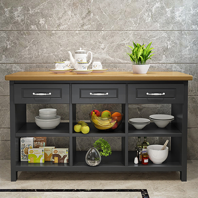 Modern Simple Home Dining Kitchen Island Table Rectangular Prep Table