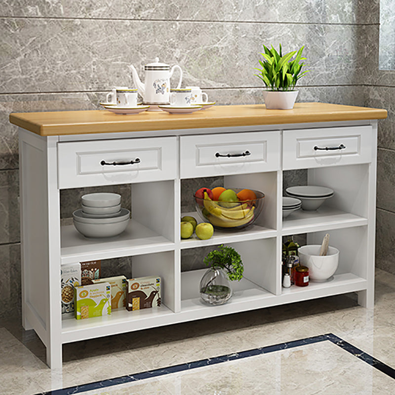Modern Simple Home Dining Kitchen Island Table Rectangular Prep Table