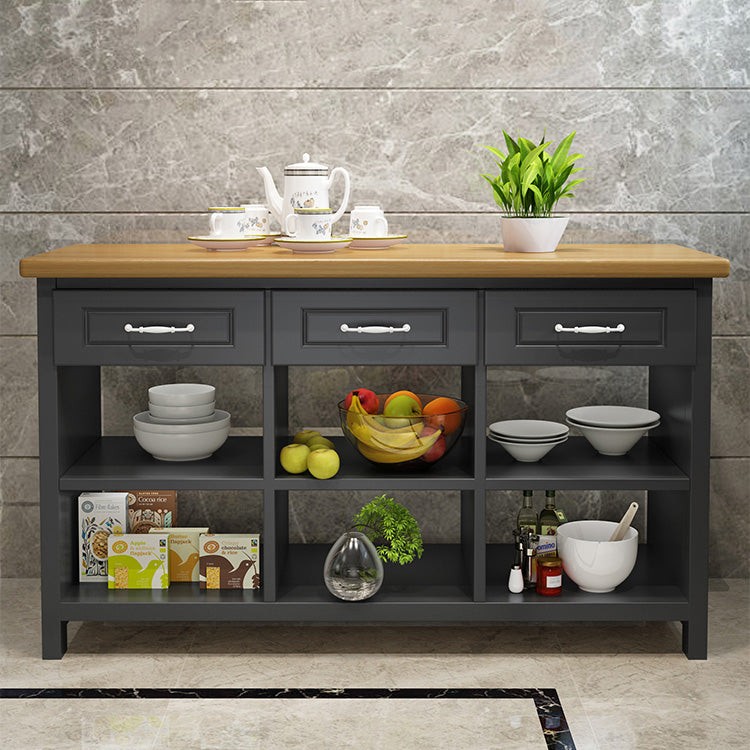 Modern Simple Home Dining Kitchen Island Table Rectangular Prep Table