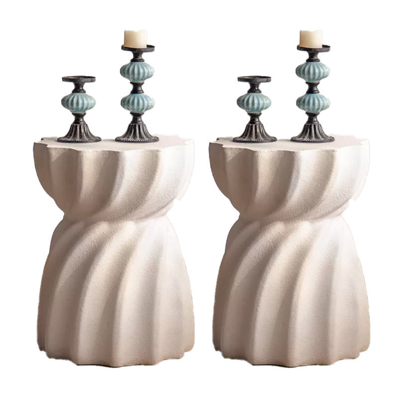 French Country Corner Table Pedestal Round Accent Side Table