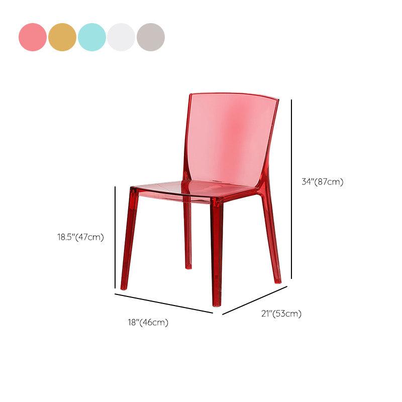 Modern Style Side Chair Plastic Side Dining Chair for Home Use