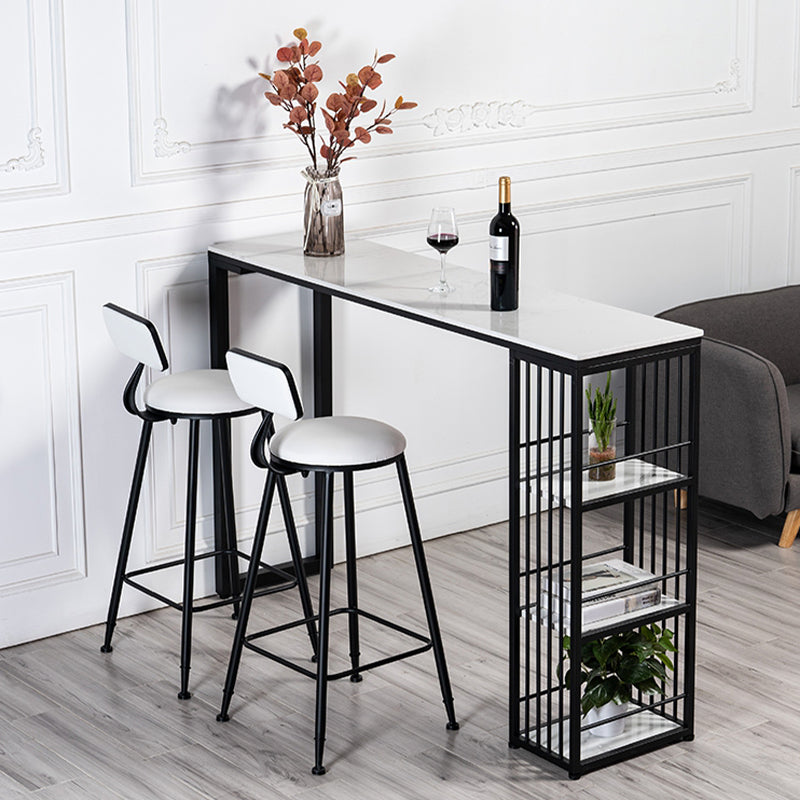 Modern Style Rectangle Bar Table Storable Table for Living Room