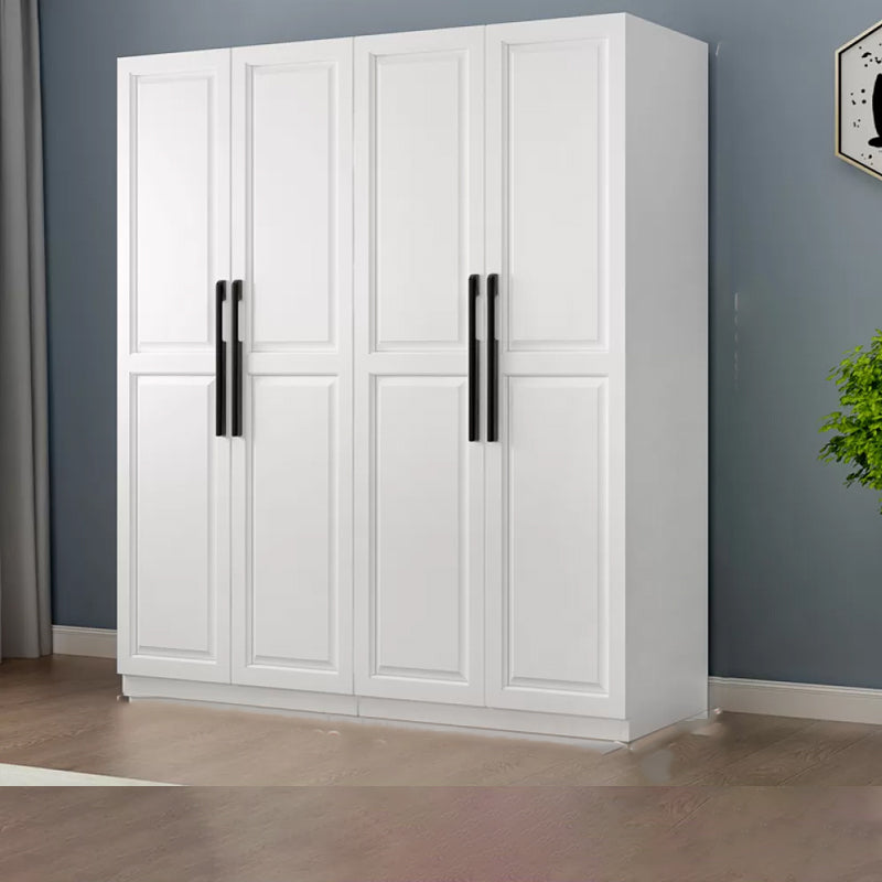 Freestanding Wood Frame Wardrobe Modern Hinged Soft Close Doors Wardrobe and Drawers