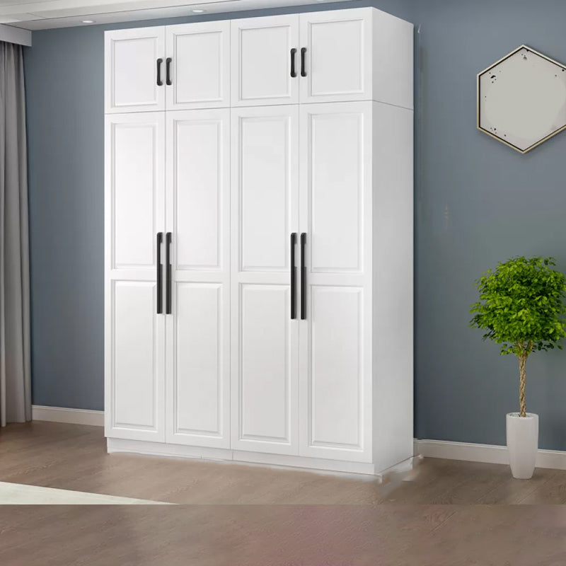 Freestanding Wood Frame Wardrobe Modern Hinged Soft Close Doors Wardrobe and Drawers