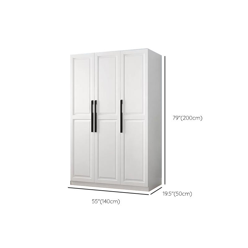 Freestanding Wood Frame Wardrobe Modern Hinged Soft Close Doors Wardrobe and Drawers
