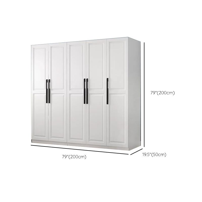Freestanding Wood Frame Wardrobe Modern Hinged Soft Close Doors Wardrobe and Drawers
