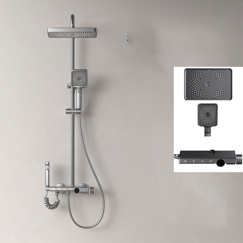 Modern Shower System Adjustable Spray Pattern Shower Head Combo