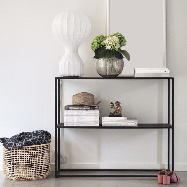 Contemporary Style Console Table Rectangle Metal Accent Table