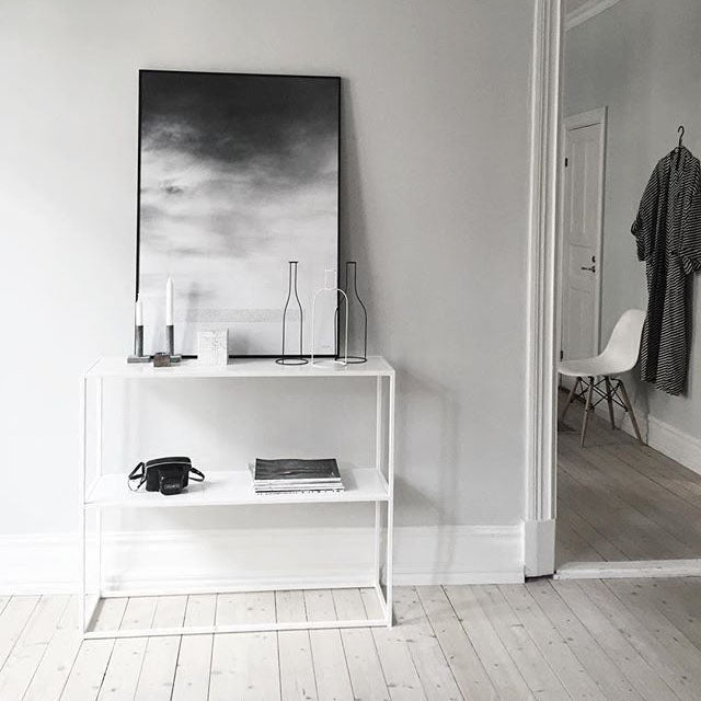 Contemporary Style Console Table Rectangle Metal Accent Table