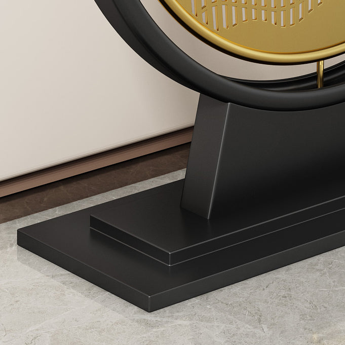 Glam Iron Console Accent Table Stone Console Sofa Table for Hall