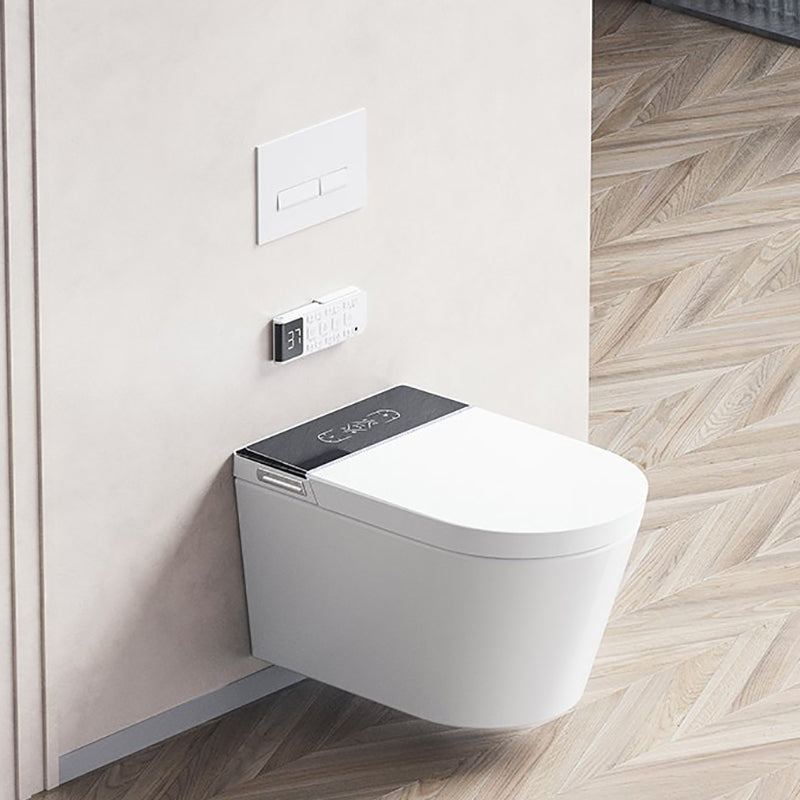 Elongated Wall Mounted Bidet Antimicrobial Smart Bidet with Heated Seat and Dryer