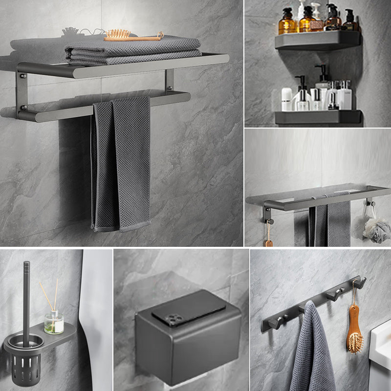 Modern Metal Bathroom Accessory As Individual Or As a Set in Grey