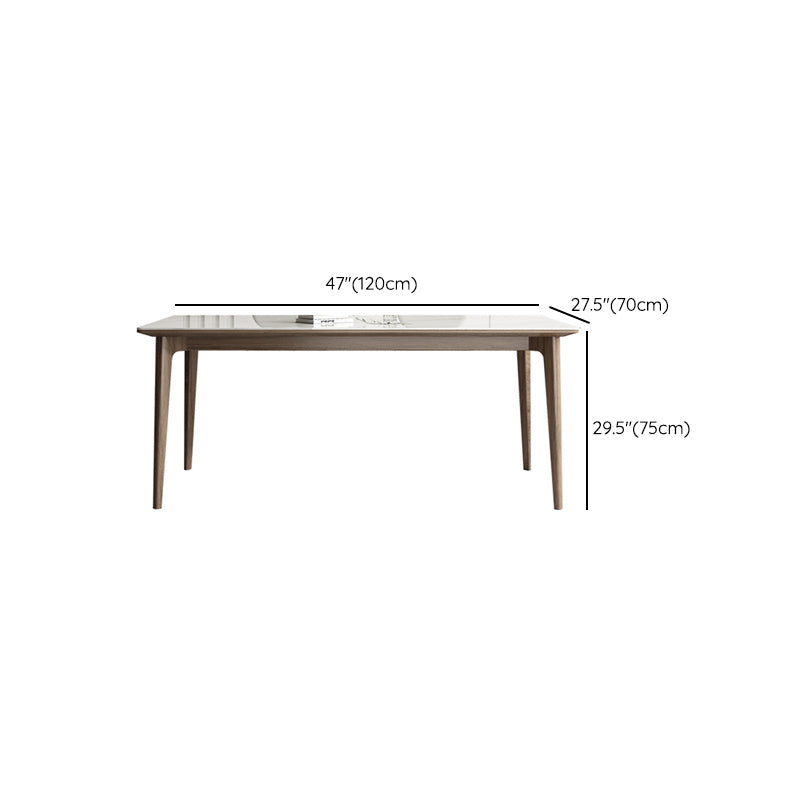 Contemporary 1/4/5/7 Pieces Dining Room Set Stone Rectangle Furniture in White