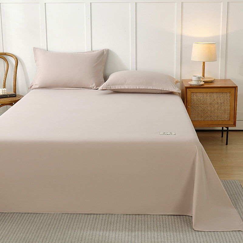 Bed Sheet Solid Color Breathable Skin-friendly Non-pilling Bed Sheet Set