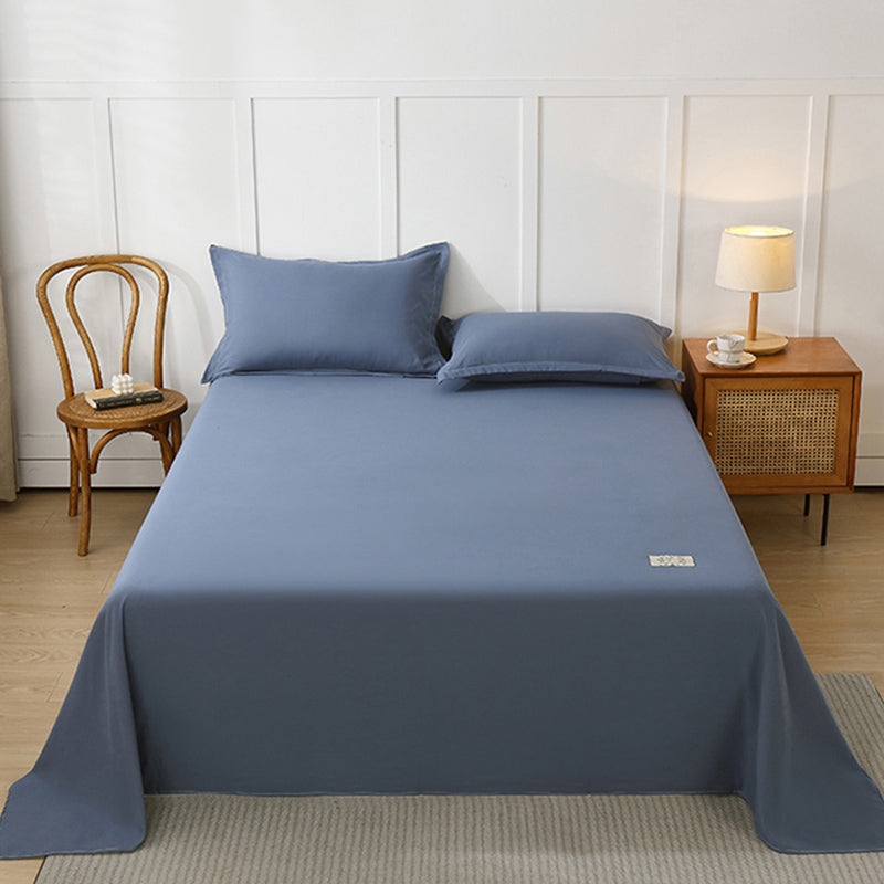 Bed Sheet Solid Color Breathable Skin-friendly Non-pilling Bed Sheet Set