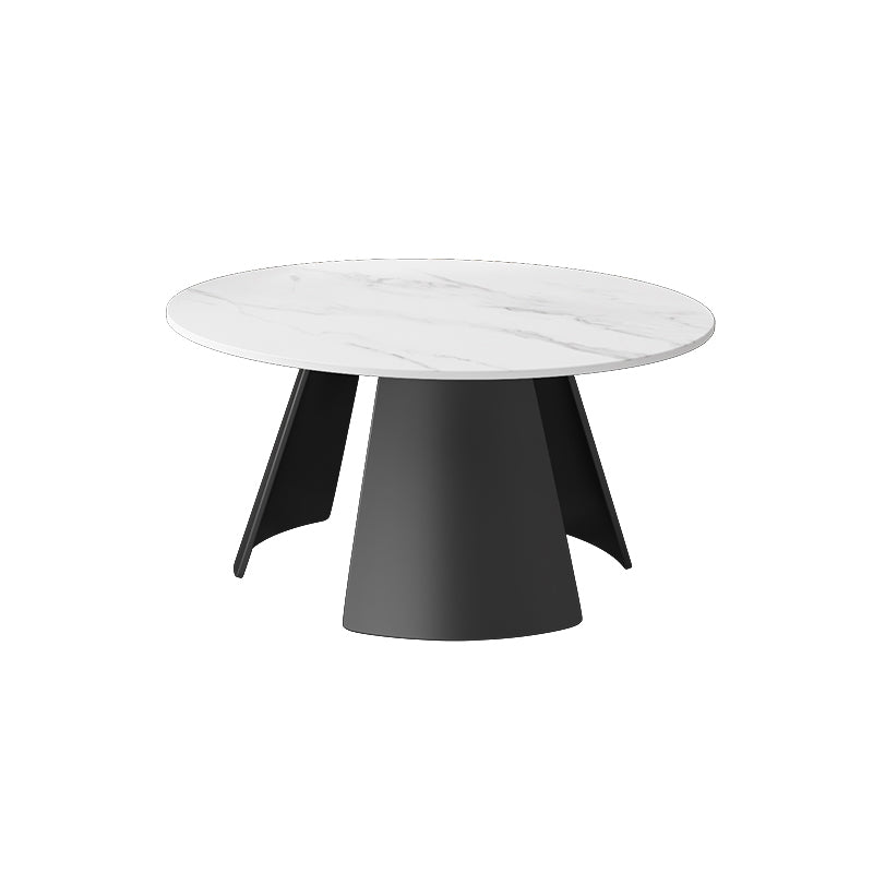 Modern Slate Coffee Table Round Bunching Coffee Table Sets for Living Room
