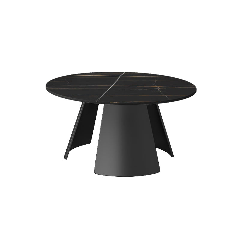 Modern Slate Coffee Table Round Bunching Coffee Table Sets for Living Room