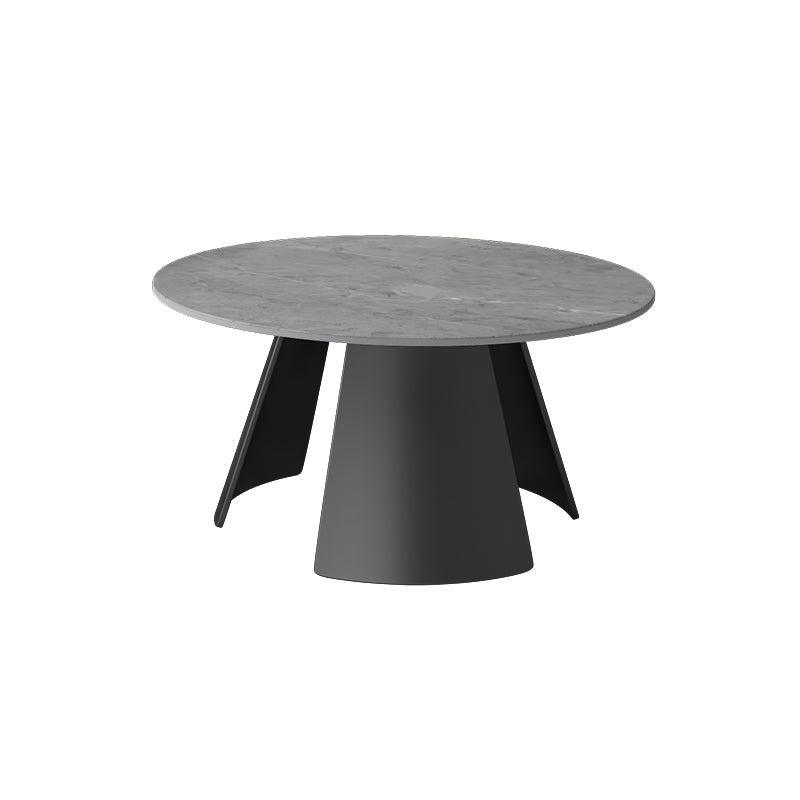 Modern Slate Coffee Table Round Bunching Coffee Table Sets for Living Room