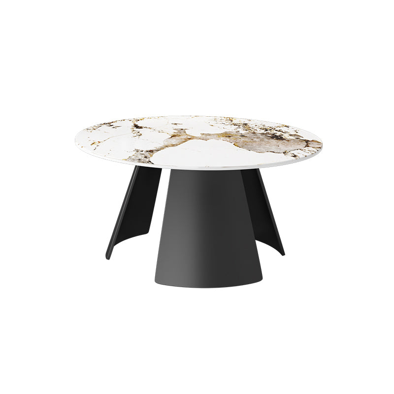 Modern Slate Coffee Table Round Bunching Coffee Table Sets for Living Room
