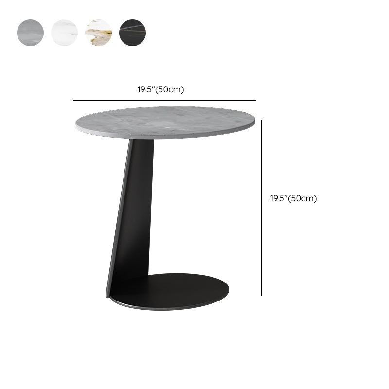 Modern Slate Coffee Table Round Bunching Coffee Table Sets for Living Room