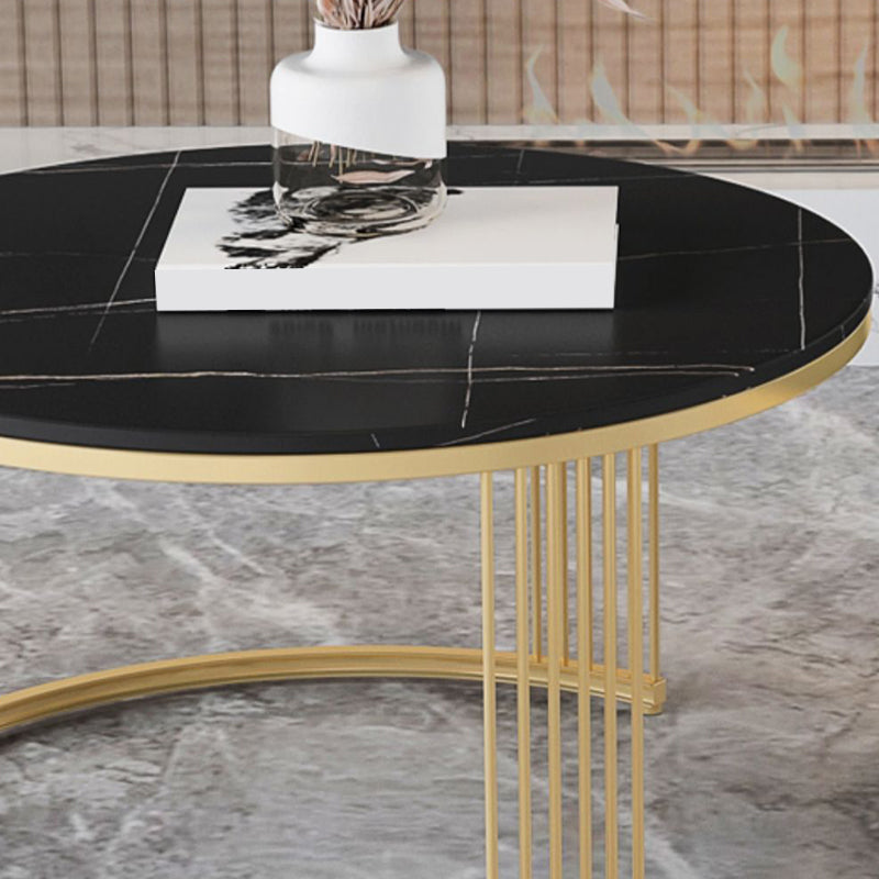 Slate Coffee Table Round Nesting Coffee Table Set for Living Room