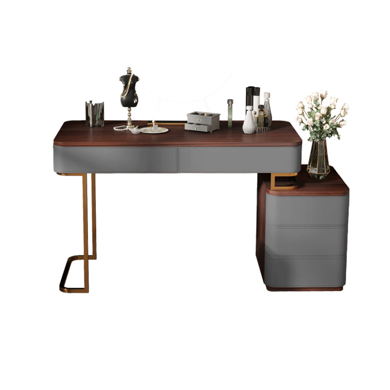 29.53 " Height 5-Drawer Makeup Table Solid Wood Vanity Dressing Table