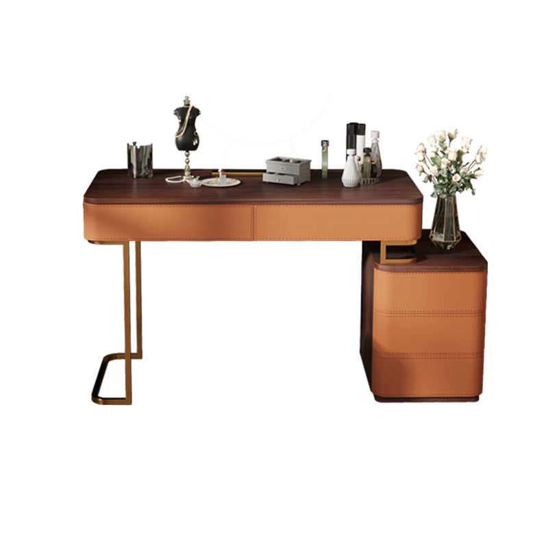 29.53 " Height 5-Drawer Makeup Table Solid Wood Vanity Dressing Table