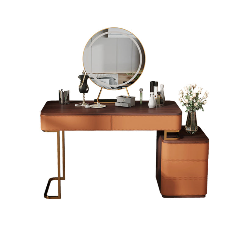 29.53 " Height 5-Drawer Makeup Table Solid Wood Vanity Dressing Table