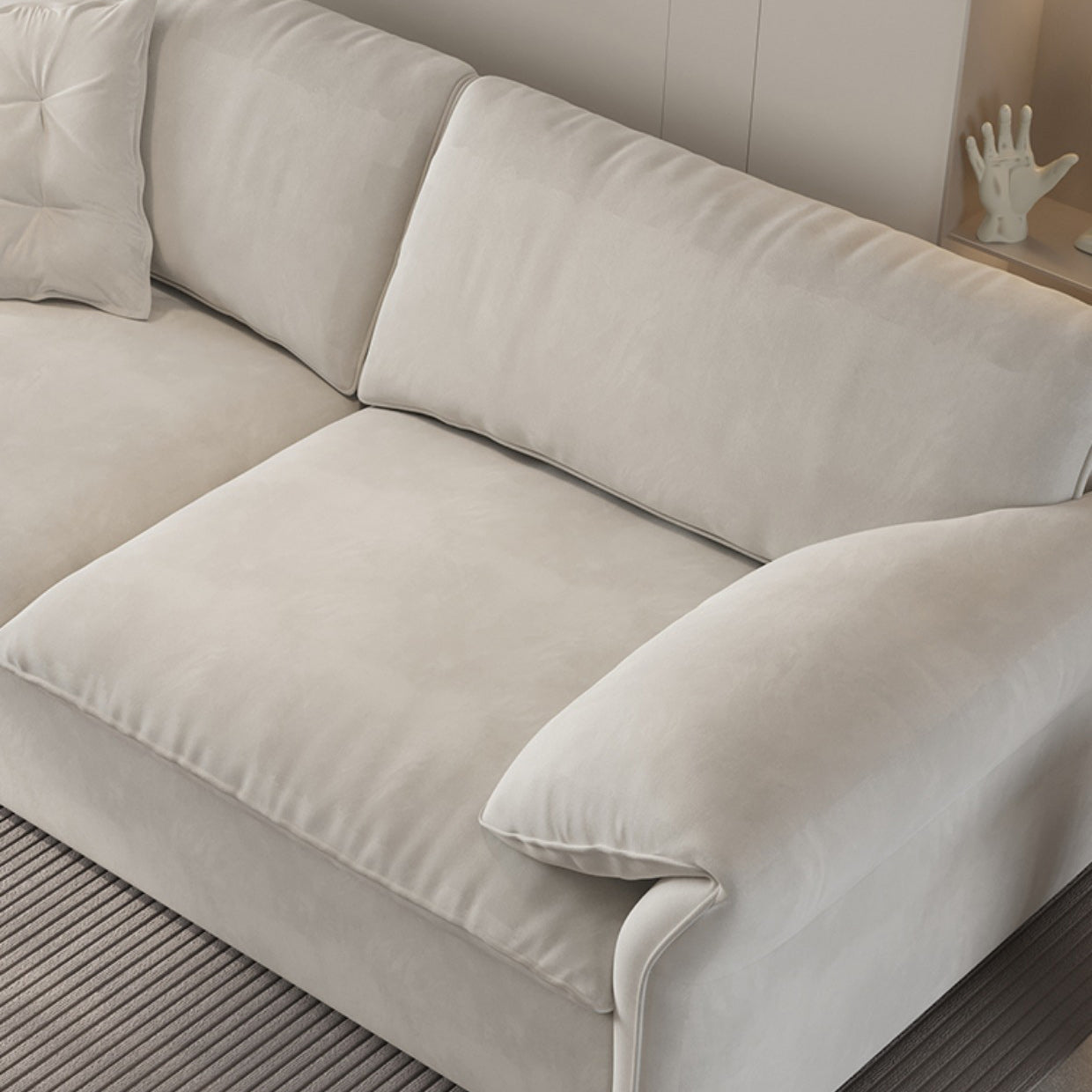 35" Wide Scandinavian Sofa Futon White Pillow Included Sleeper Sofa