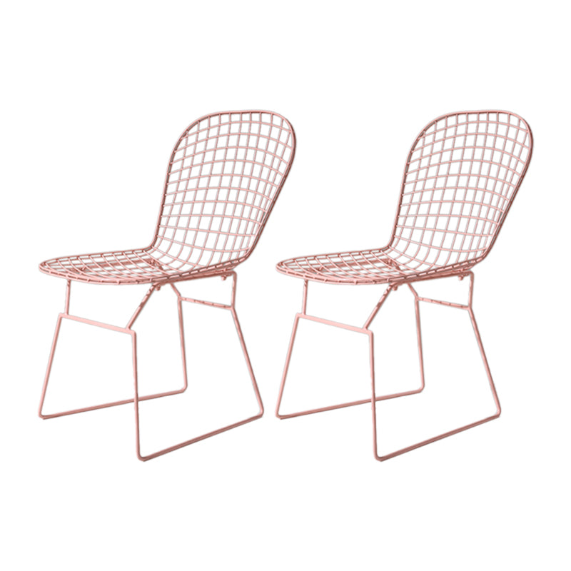 Metal Stacking Outdoors Modern Dining Chairs Patio Dining Chair