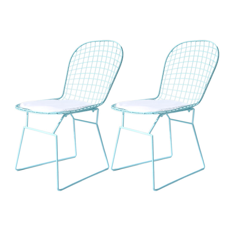 Metal Stacking Outdoors Modern Dining Chairs Patio Dining Chair