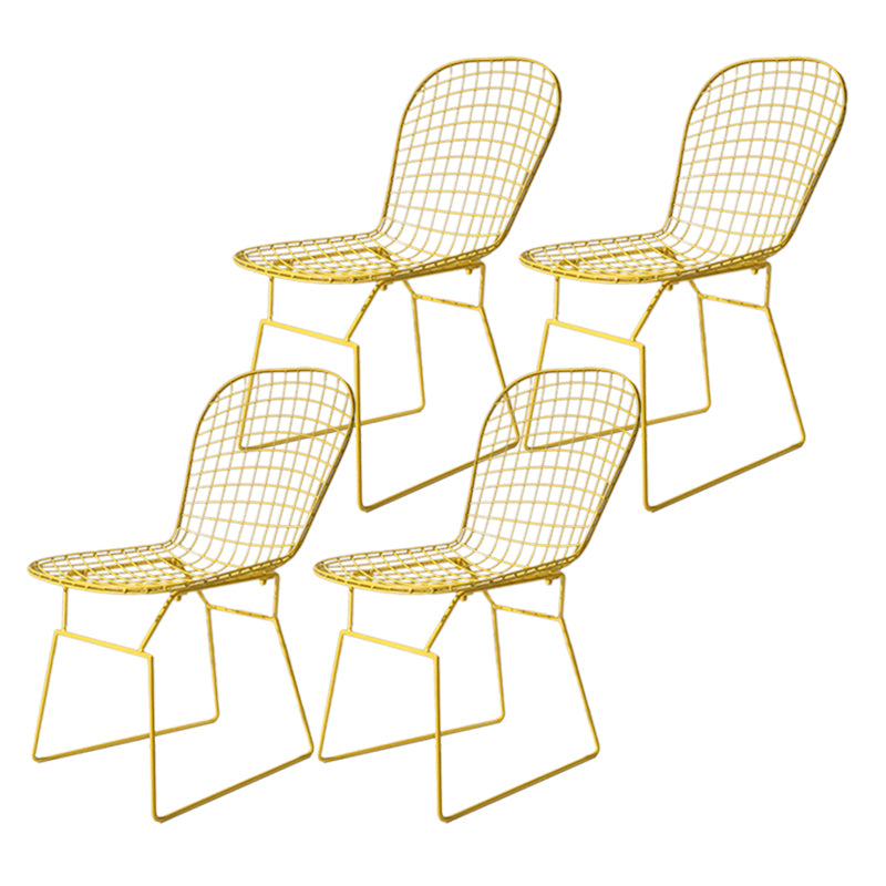 Metal Stacking Outdoors Modern Dining Chairs Patio Dining Chair
