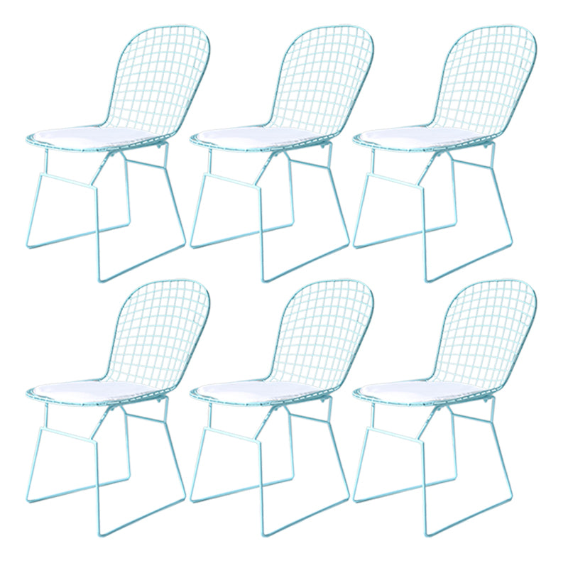 Metal Stacking Outdoors Modern Dining Chairs Patio Dining Chair