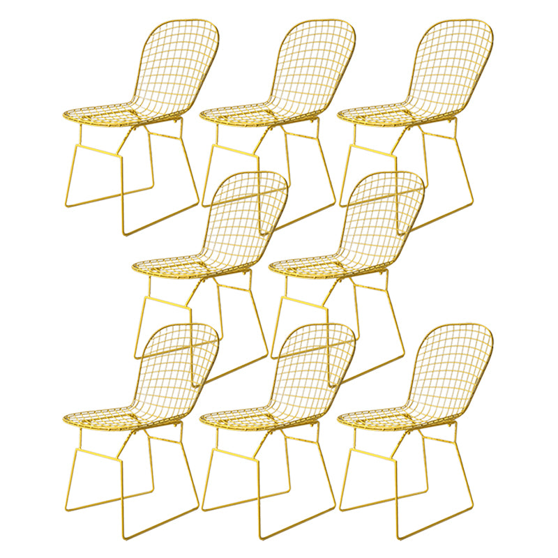 Metal Stacking Outdoors Modern Dining Chairs Patio Dining Chair