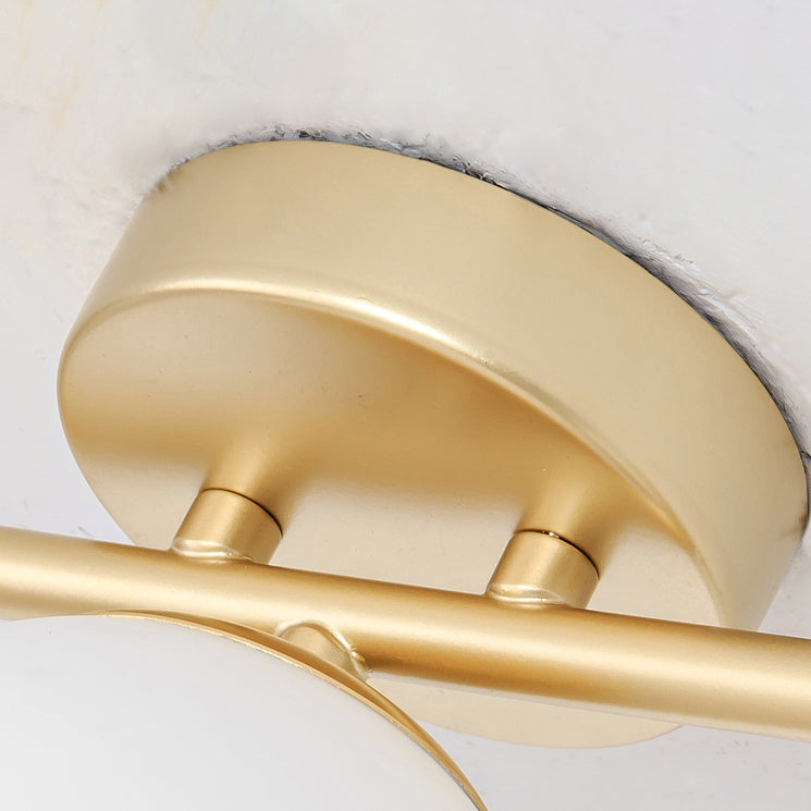 Contemporary Vanity Lighting Orb Glass Wall Light Fixture for Bathroom