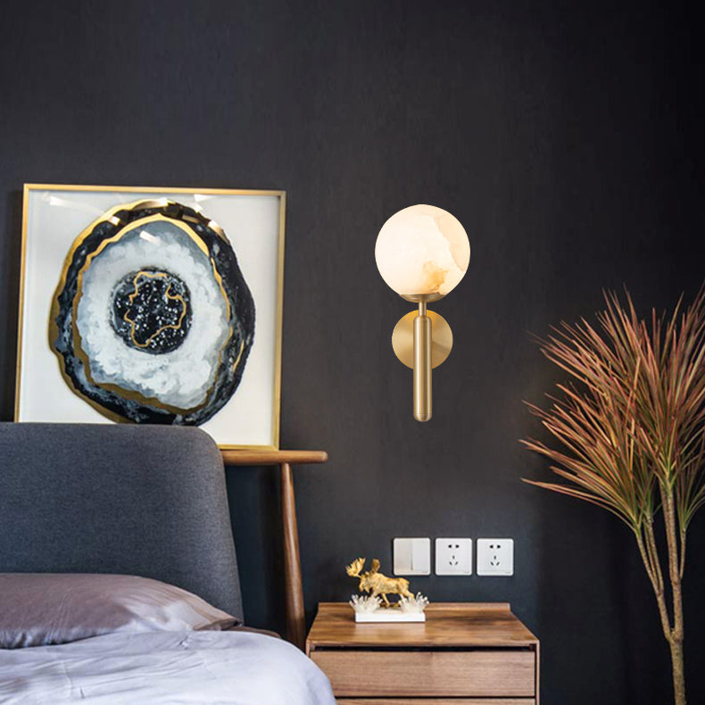 Contemporary Vanity Lighting Ball Shape Wall Light Fixture for Bathroom