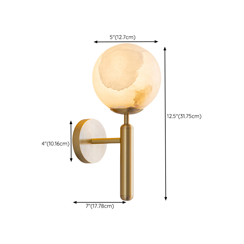 Contemporary Vanity Lighting Ball Shape Wall Light Fixture for Bathroom