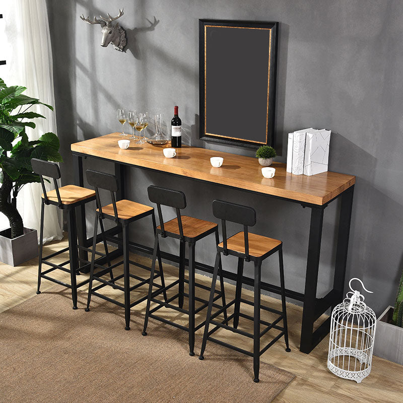 Industrial Table and Stool Set 1/5/9 Pcs Iron Frame Bar Table and Stools