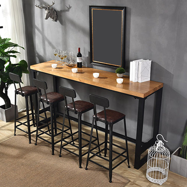 Industrial Table and Stool Set 1/5/9 Pcs Iron Frame Bar Table and Stools
