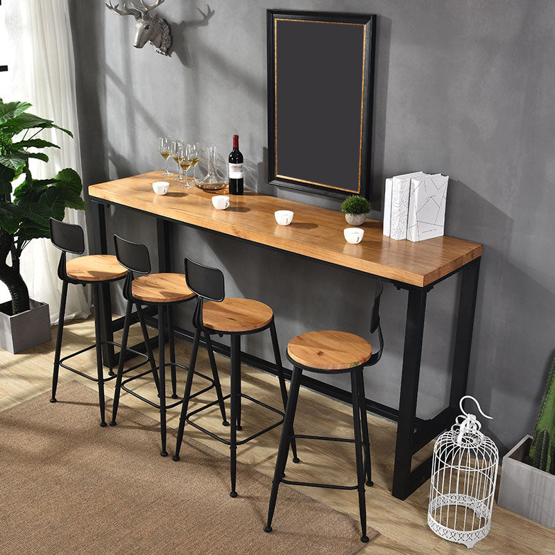 Industrial Table and Stool Set 1/5/9 Pcs Iron Frame Bar Table and Stools