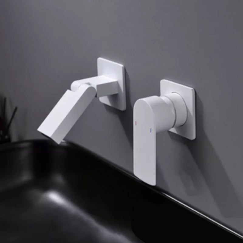 Modern Wall Mounted Bathroom Faucet Waterfall Spout Bathroom Faucet