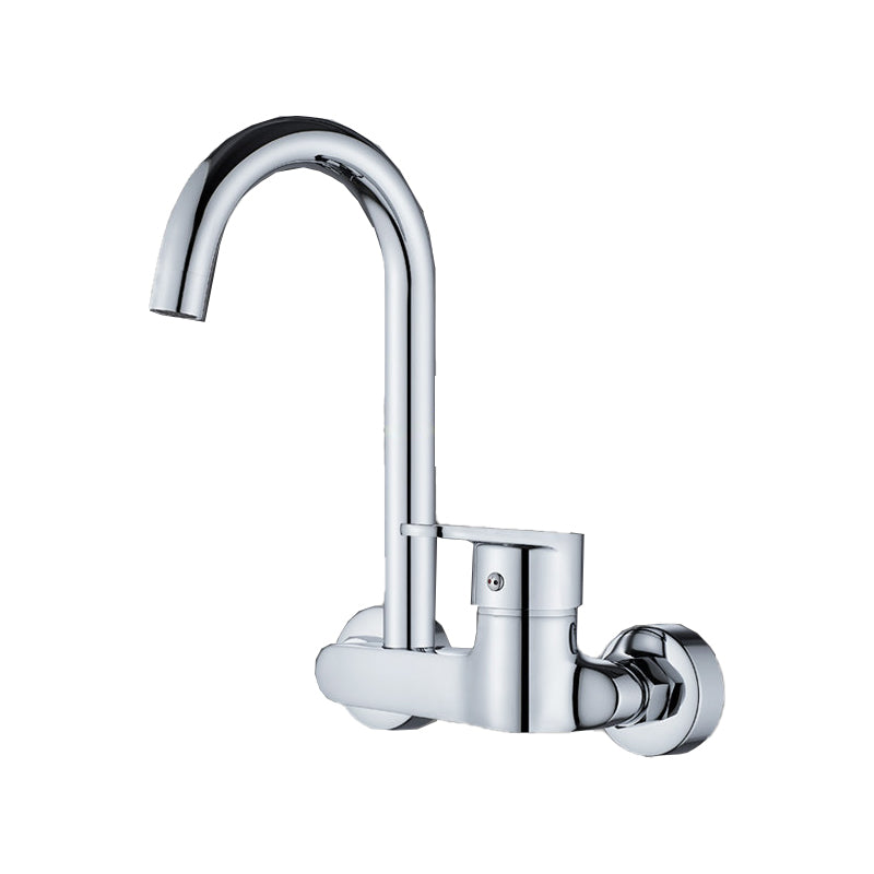 Kitchen Faucet Wall-mounted Brass Single Rod Handle Kitchen Faucet