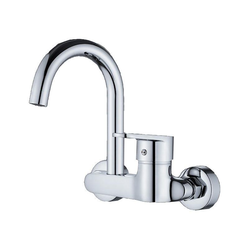 Kitchen Faucet Wall-mounted Brass Single Rod Handle Kitchen Faucet